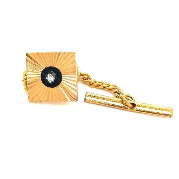 Gold Filled Diamond Pin - Picture 1 of 6